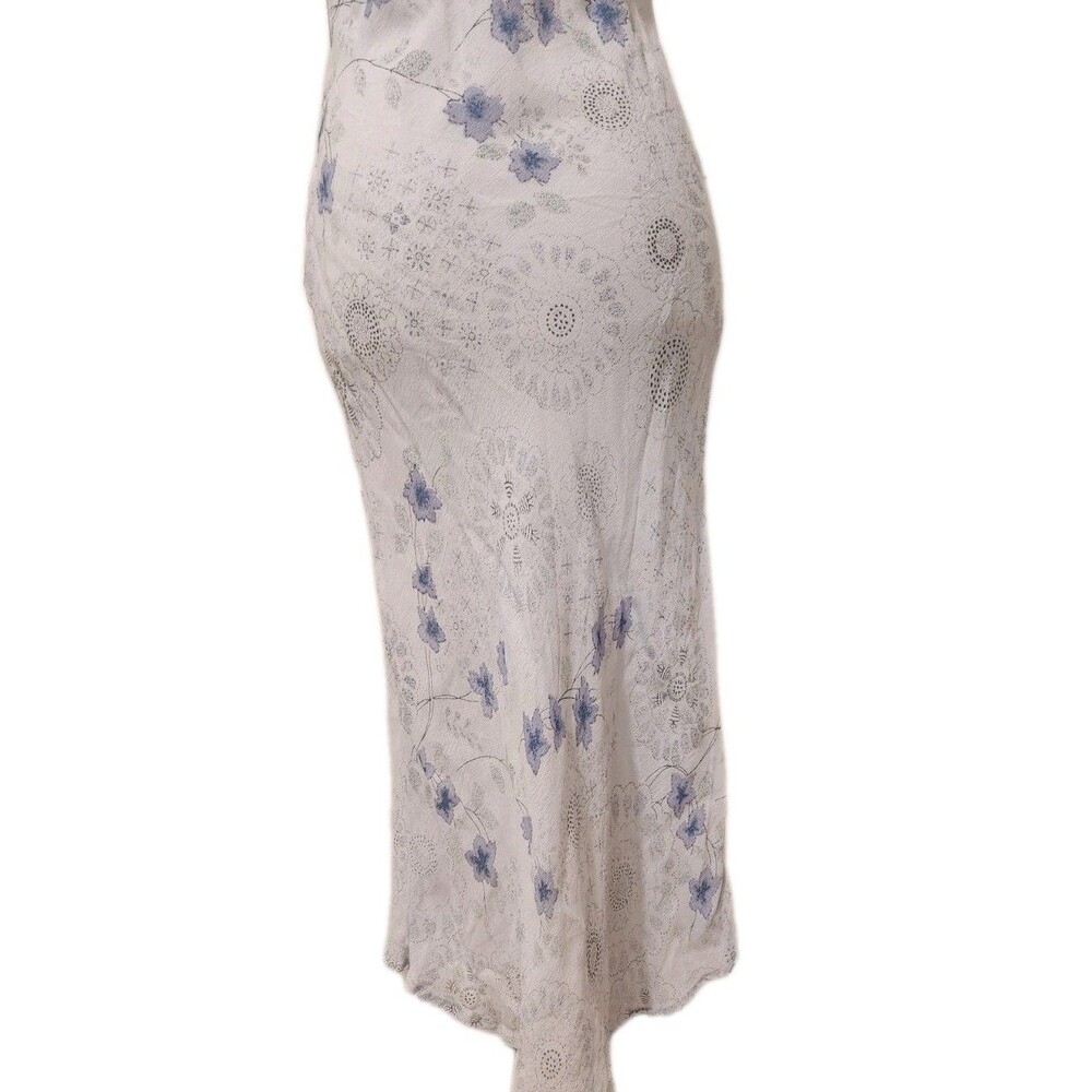 Vtg Y2k Fairy Asymmetrical Ruffle Floral Midi Slip Dress Feminine WhimsiGoth - Picture 7 of 16